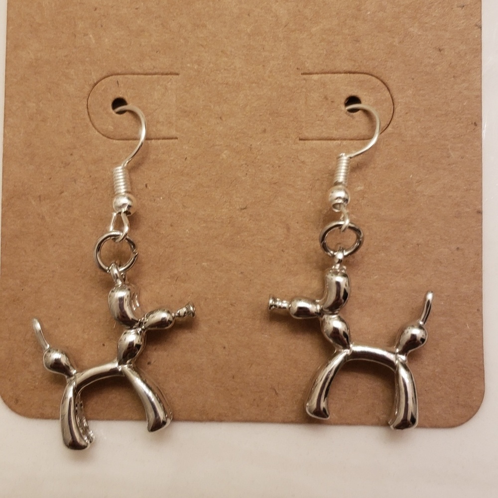 Dog balloon earrings